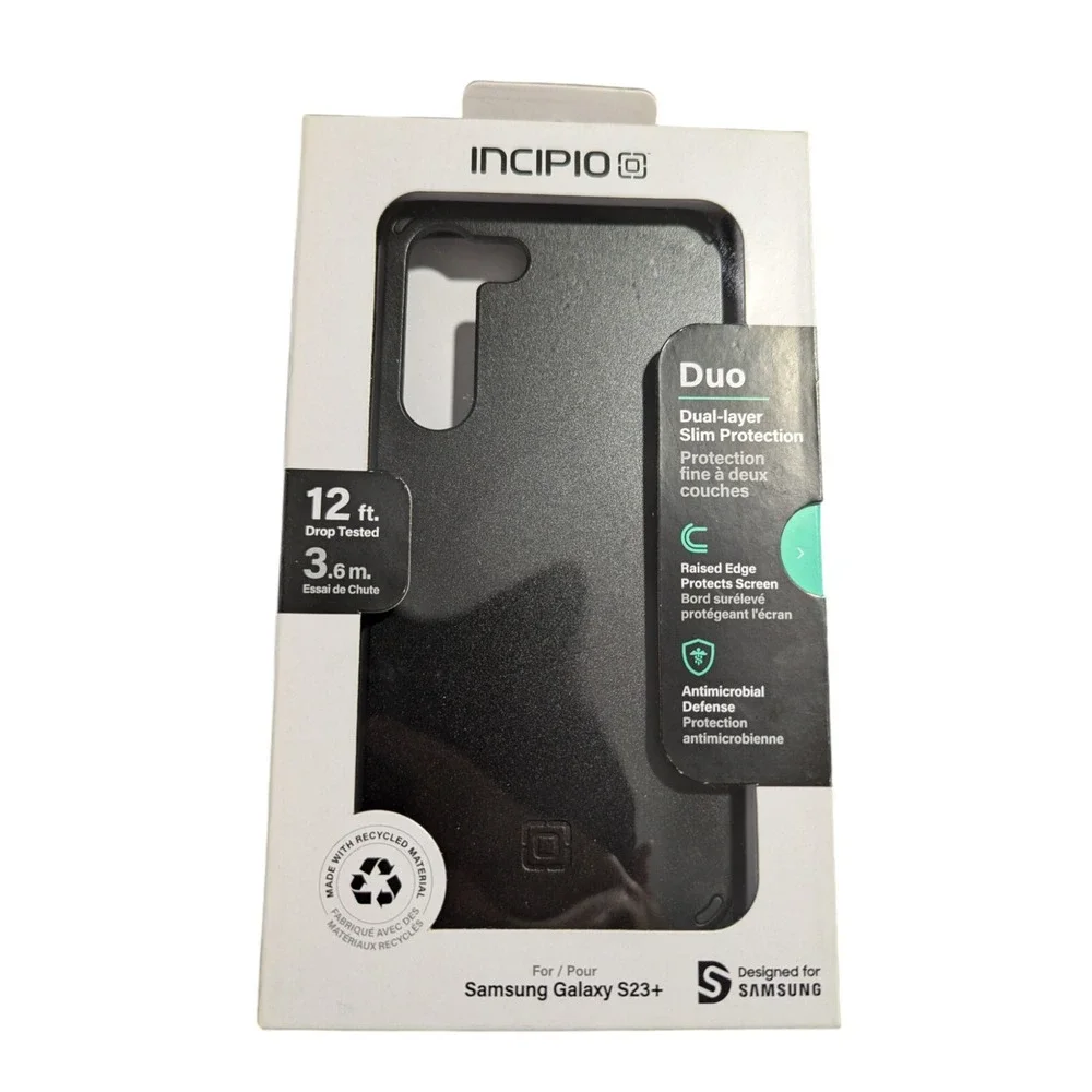 W5 Incipio Duo Series Case for Samsung Galaxy S23+ - Black (SA-2045-BLK)